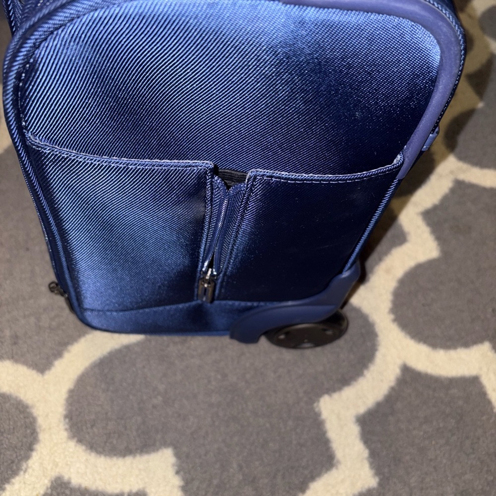 Delsey Navy Blue Rolling Suitcase - Picture 4 of 9